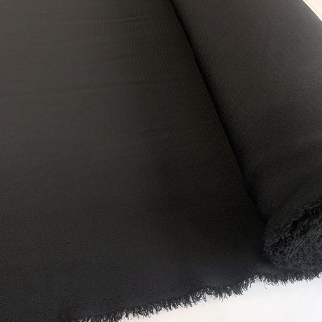 Crepe De Chine Black Chiffon Roll