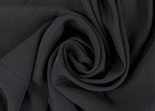 Crepe De Chine Black Chiffon Swirl