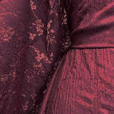 Remnant - Crinkle Stitch - Burgundy (1m)