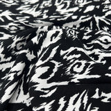 Remnant - Crinkle Viscose - Black (1.25m)