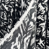 Remnant - Crinkle Viscose - Black (1.25m)