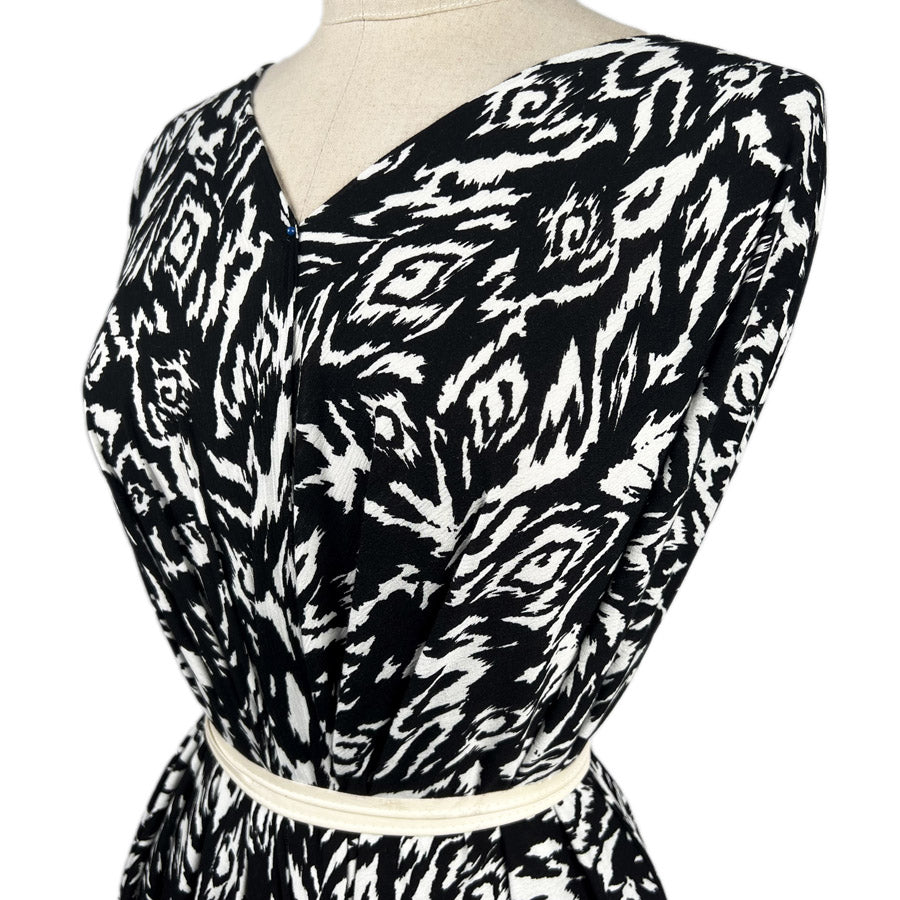 Remnant - Crinkle Viscose - Black (1.25m)