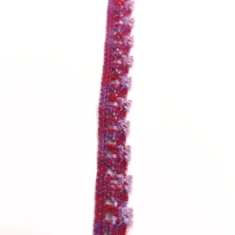 Crochet Stretch Lace - Pink & Purple