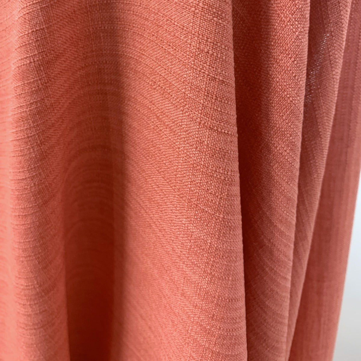 Cross Hatch Coral Linen Look Dress Fabric Drape