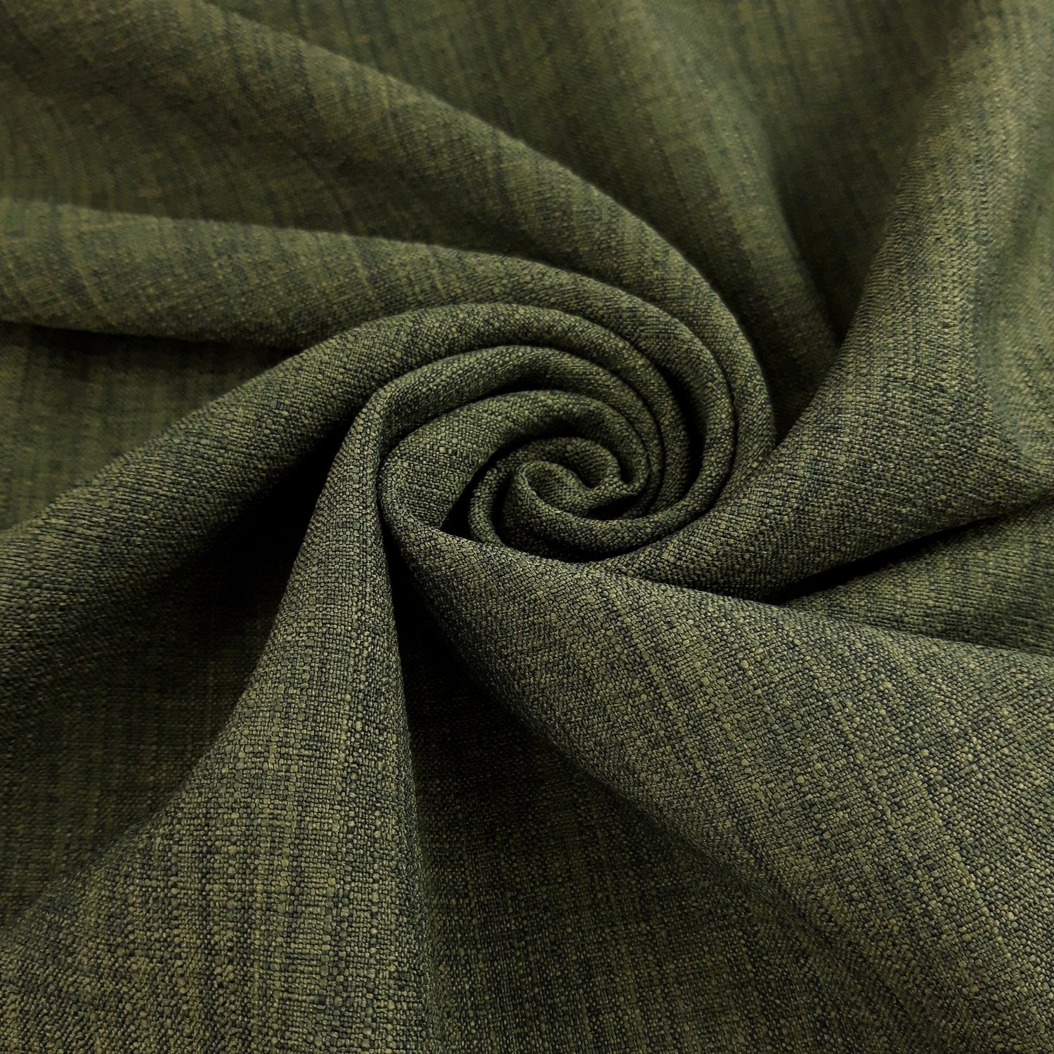 Polyester Linen Look Dressmaking Fabric | Cross Hatch - Olive Croft Mill Polyester Linen Look Dressmaking Fabric | Cross Hatch - Olive Croft Mill