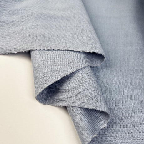 Cuffing Bottoms And Tops Blue Knit British Cotton Fabric Fold