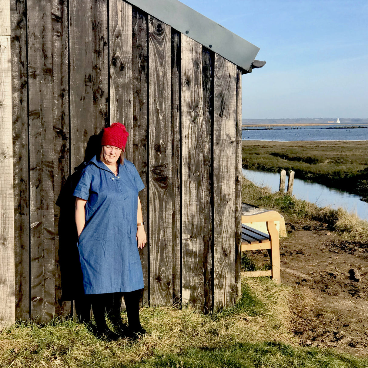 8oz Washed Denim - Mid Blue