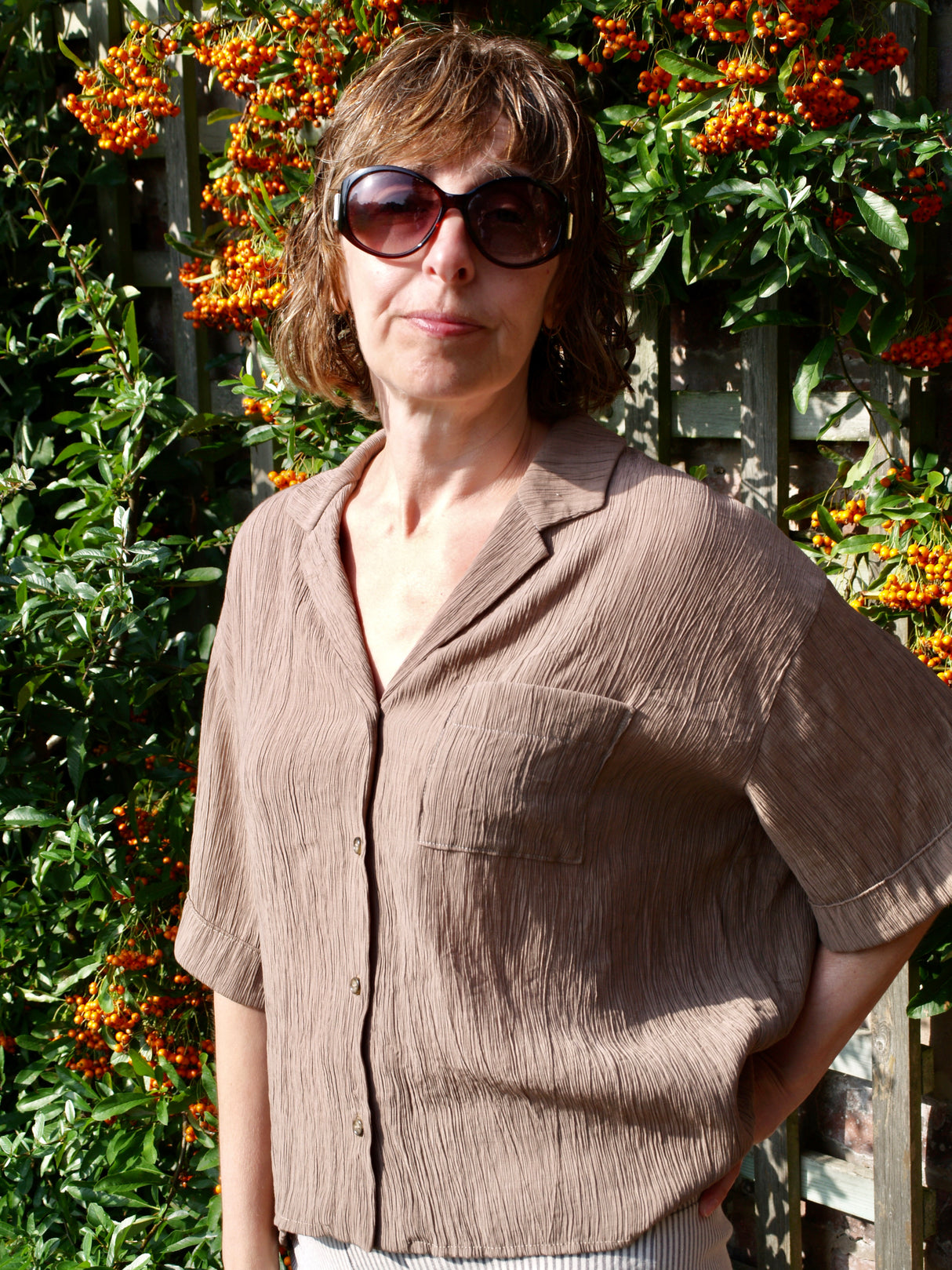 Plain Crushed Viscose - Tan