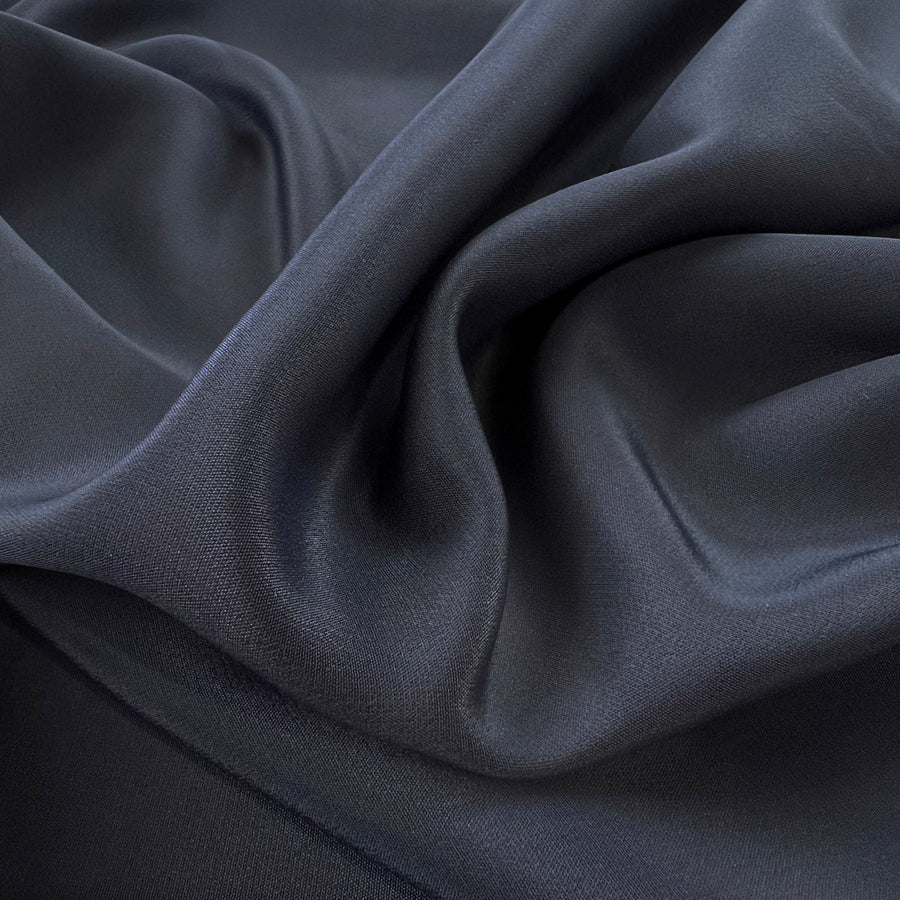 Danbury Crepe Dark Navy Acetate Polyester Silk Dress Fabric