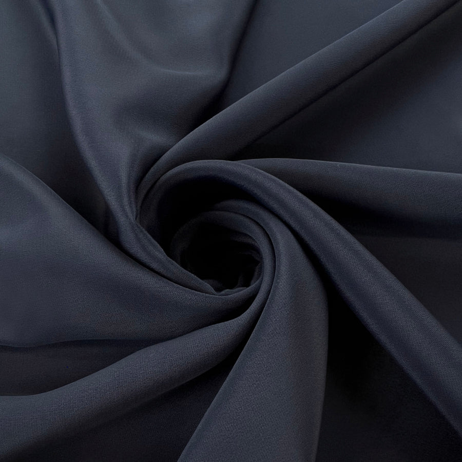 Danbury Crepe Dark Navy Acetate Polyester Silk Dress Fabric Twist