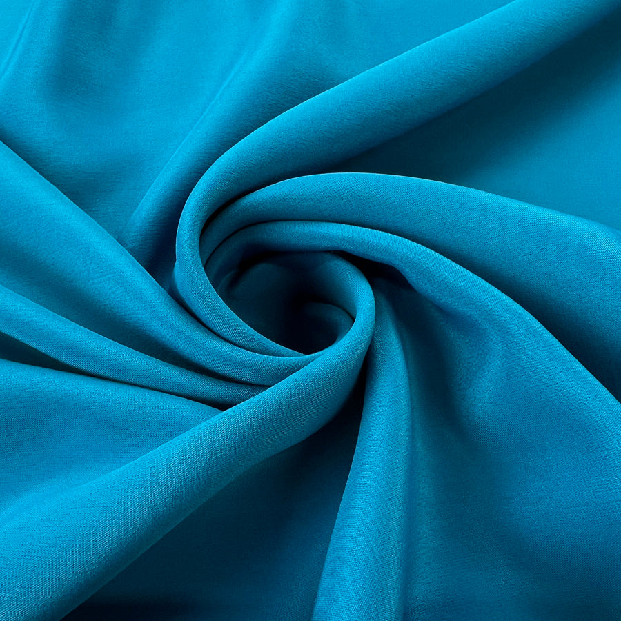 Danbury Crepe Turquoise Acetate Polyester Silk Dress Fabric Twist