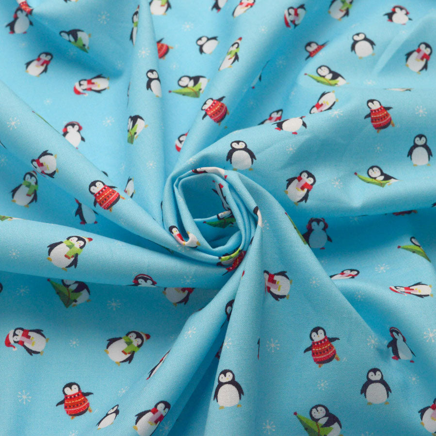 Noël - Dancing Penguin - Turquoise