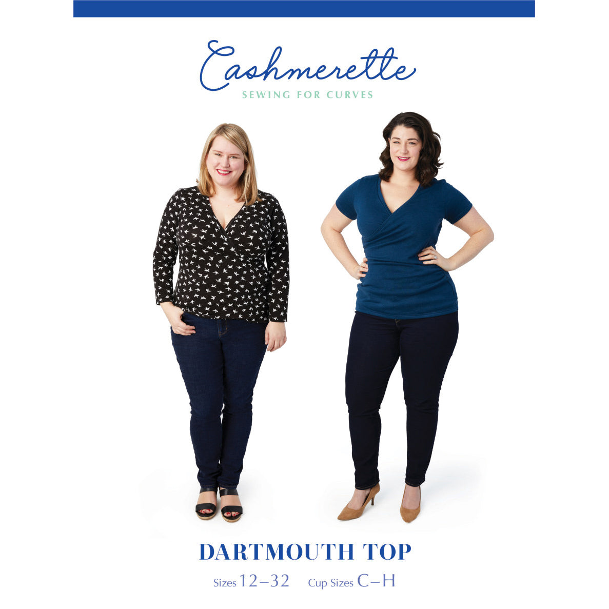 Cashmerette - Dartmouth Top Sewing Pattern (US 12-32)