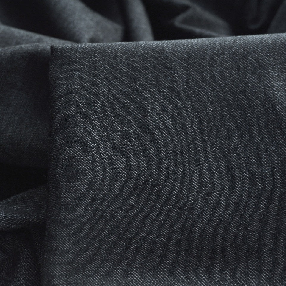 4oz Washed Chambray Denim - Black