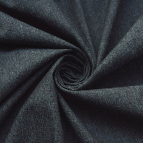 Denim Chambray Black Black Chambray Cotton Denim