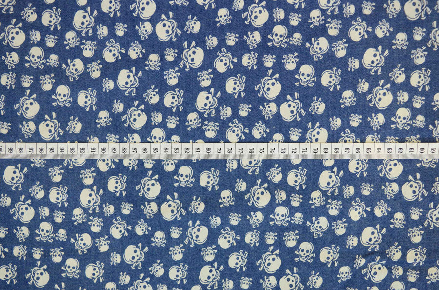 Printed Denim - Skull & Crossbones