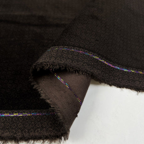 Designer Velvet Diamond Brown Cotton Soft Dress Fabric Fold