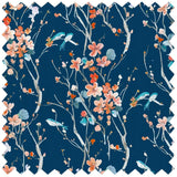 Voyage - Armathwaite Peach Navy Ness Poplin Cotton