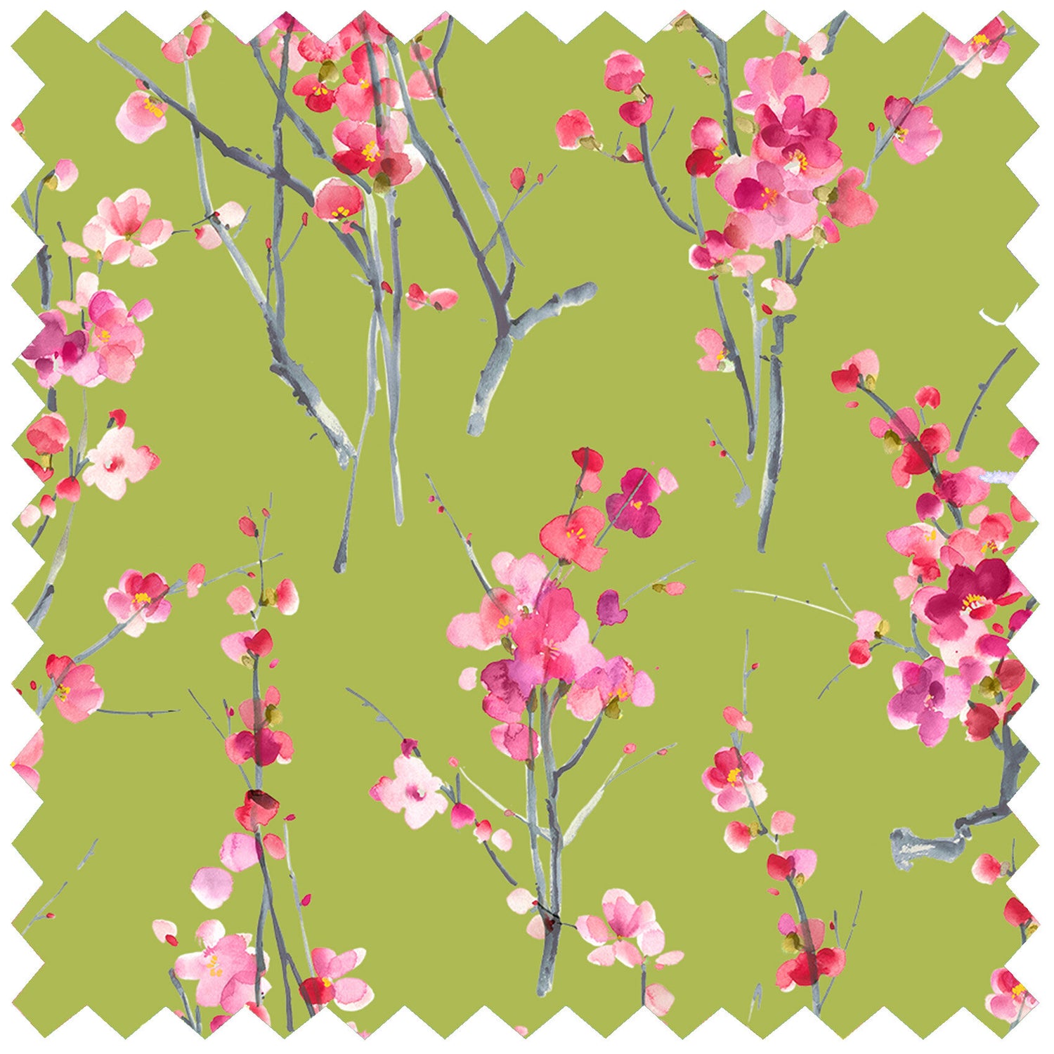 Voyage - Seville Blossom Lime Ness Poplin Cotton