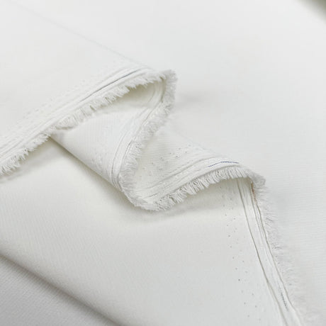 Donatella Off White Polyester Spandex Plain Woven Dress Fabric Fold