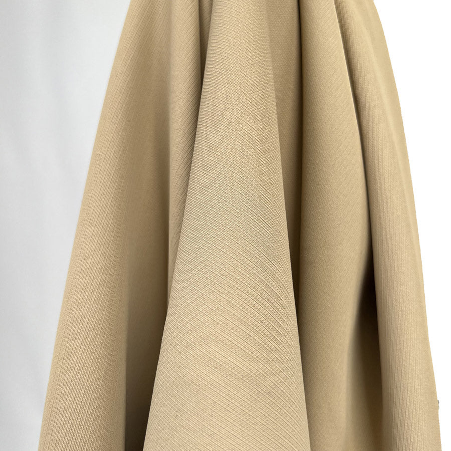 Donatella Sand Beige Polyester Spandex Plain Woven Dress Fabric Hang