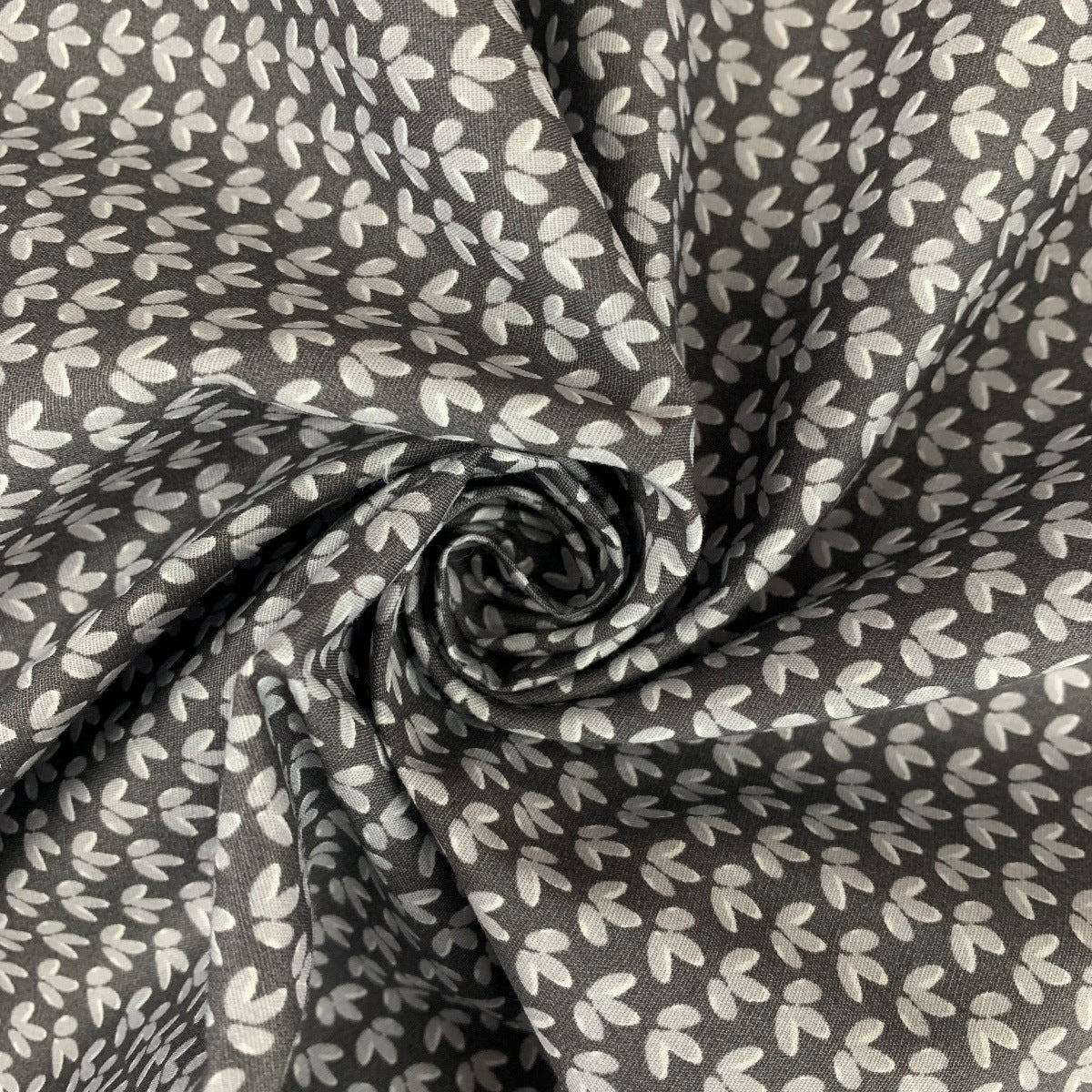 Doodle - Ditsy Leaf - Grey