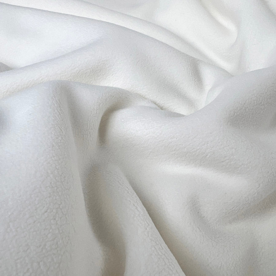 Double Sided Stretch Fleece - Ivory