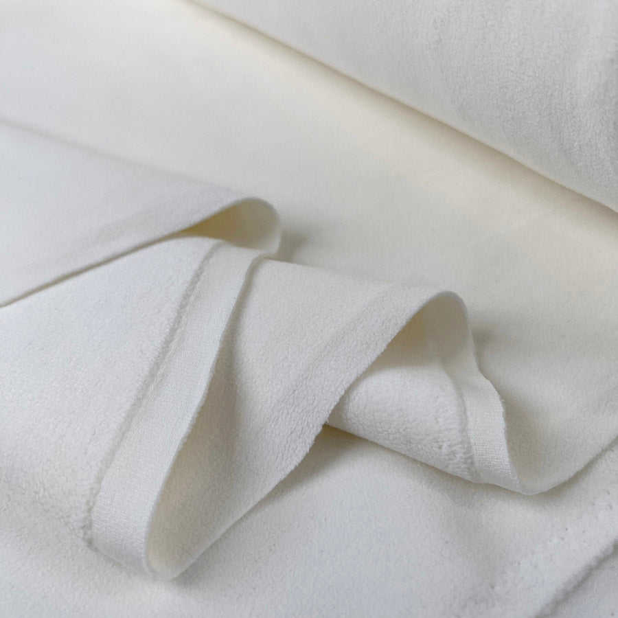 Double Sided Stretch Fleece - Ivory