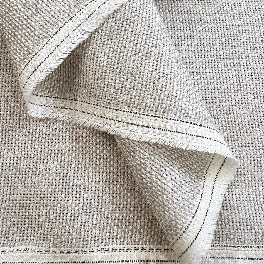 Fine Open Weave 100% Linen Fabric | Let Loose - Light Beige  Croft Mill
