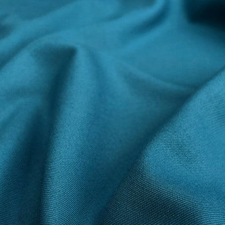 Draper Organic Bamboo Blend Stretch Suiting Fabric Petrol
