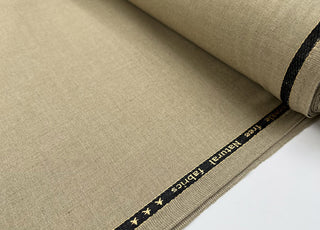 Draper Organic Bamboo Blend Suiting Beige Recycled Polyester Lycra Oeko Tex Fabric Bolt