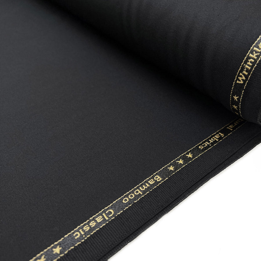 Draper - Organic Bamboo Blend Suiting - Black