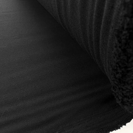 Dread Naught New Black Polyester Woven Suiting Fabric Roll