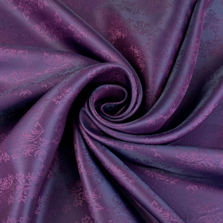 E210 Maurice Mirrored Half Paisley Design Woven Viscose Acetate Dress Lining Fabric Scale Close Up Drape Fabric Photo