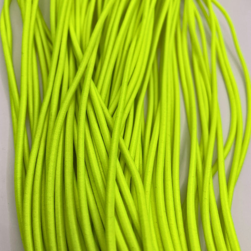 Elastic Round Cord - Fluorescent Yellow (2.5mm)