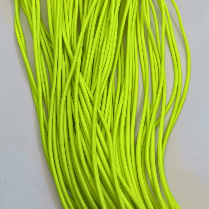Elastic Round Cord - Fluorescent Yellow (2.5mm)