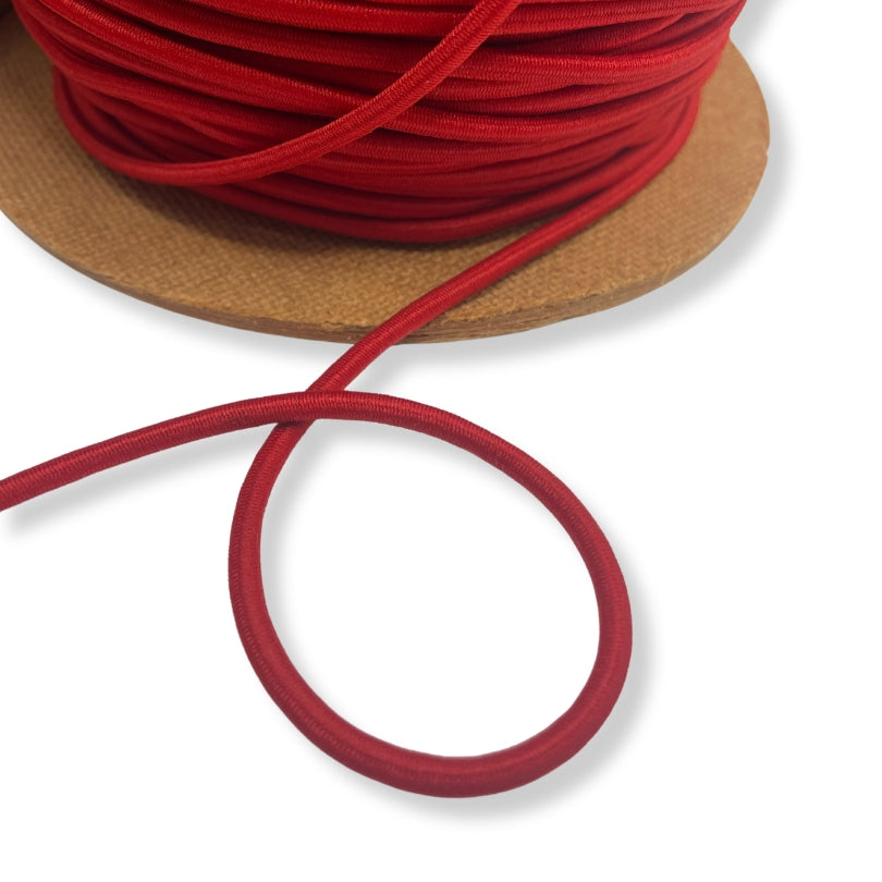 Elastic Round Cord - Red (4mm)