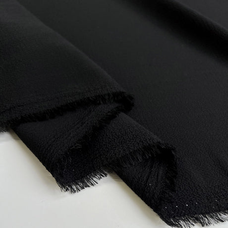 Elegant Crepe Black Polyester Plain Dress Fabric Fold 5A8Aa63E A002 4410 8Feb Cf4C7C848F1A