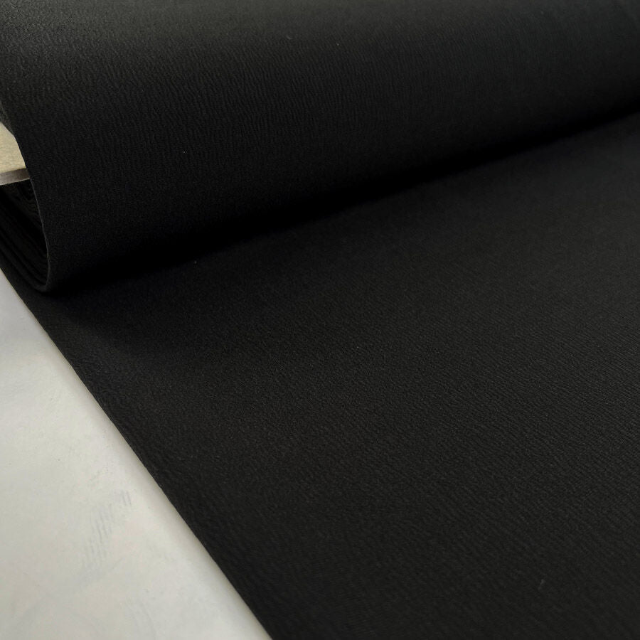 Elixir - Stretch Satin Backed Crepe - Black