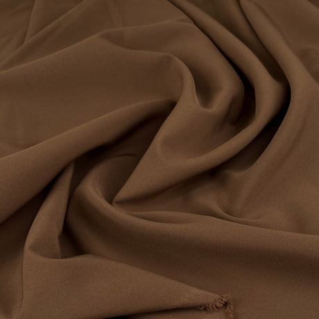 Elona chestnut polyester spandex two way stretch suiting fabric cu