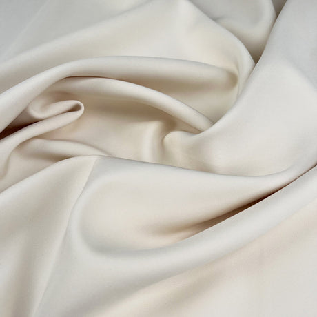 Elona ecru polyester spandex two way stretch suiting fabric cu