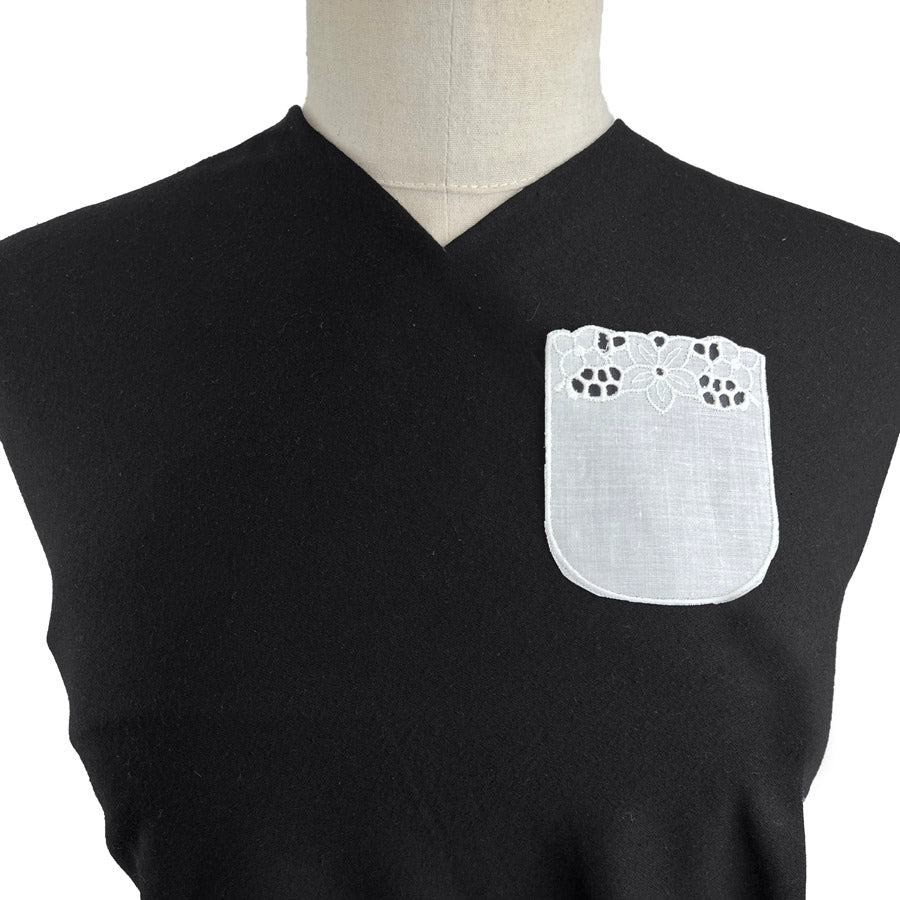 Embroidered Pocket - White