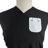 Embroidered Pocket - White