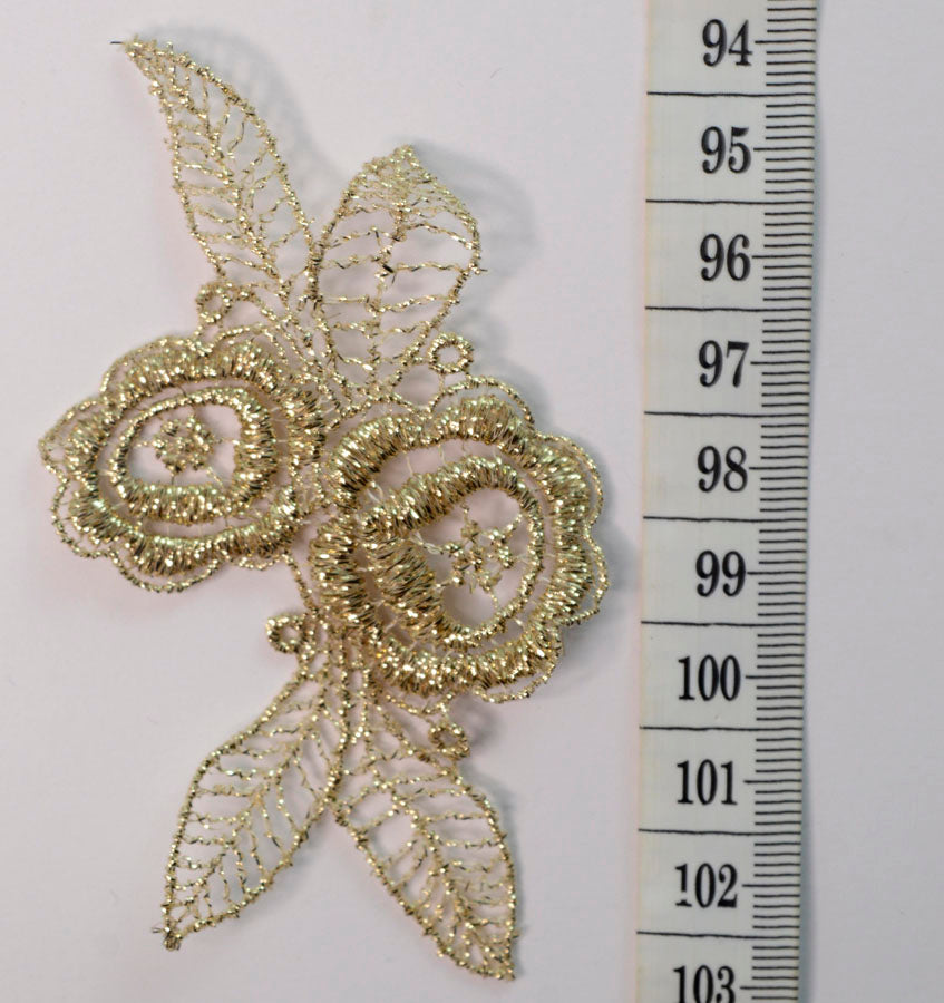 Embroidered Patch - Gold Flower