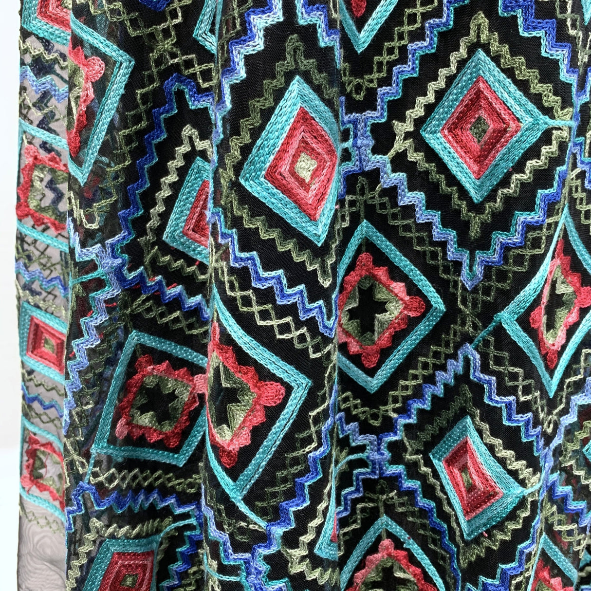 Embroidered Net - Geo