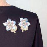 Embroidered Patch - Blue Flower