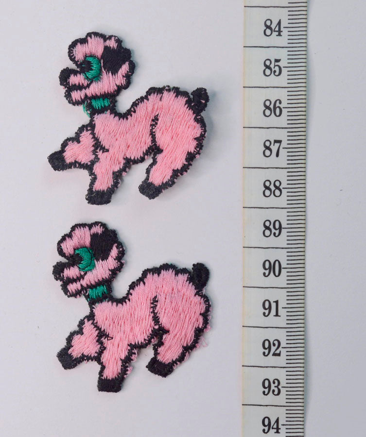 Embroidered Patch - Pink Poodle