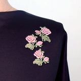 Embroidered Patch - Small Purple Flower