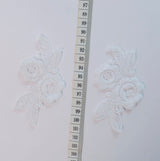 Embroidered Patch - White Flower