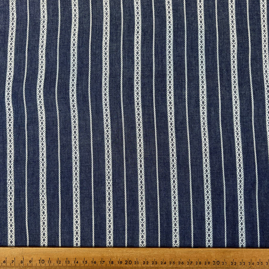 Embroidered Denim Chambray - Indy